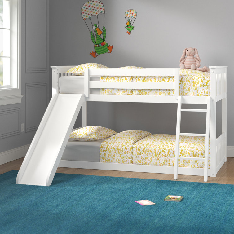 Harriet Bee Jeniffer Twin Over Twin Solid Wood Standard Bunk Bed by